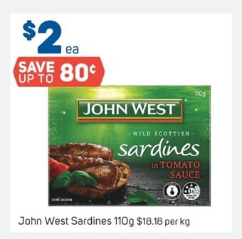 Foodland John West Sardines 110g offer