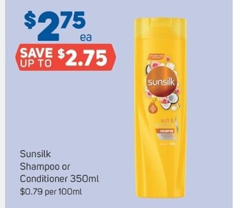 Foodland Sunsilk Shampoo or Conditioner 350ml offer