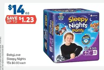 Babylove Sleepy Nights 15s