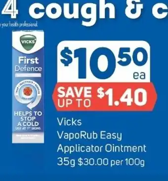 Foodland Vicks VapoRub Easy Applicator Ointment 35g offer