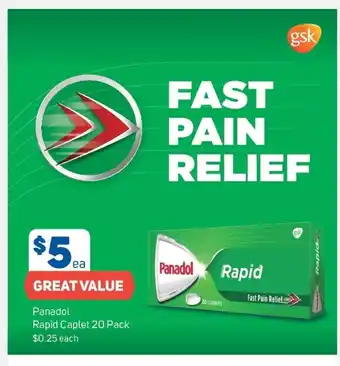 Foodland Panadol Rapid Caplet 20 Pack offer