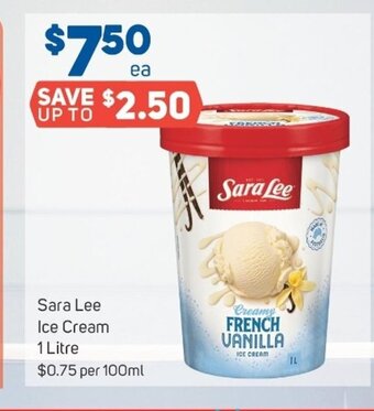 Foodland Sara Lee Ice Cream 1 Litre offer