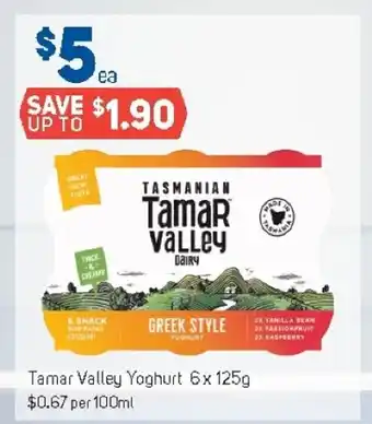 Foodland Tamar Valley Yoghurt 6x125g offer