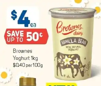 Foodland Brownes Yoghurt 1 Kg offer