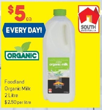 Foodland Foodland Organic Milk 2 Litre offer