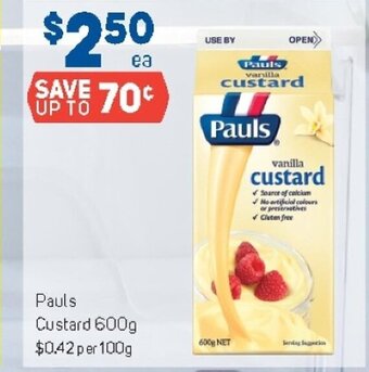 Foodland Pauls Custard 600g offer