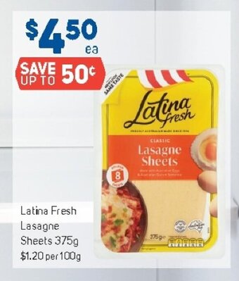 Foodland Latina Fresh Lasagne Sheets 375g offer