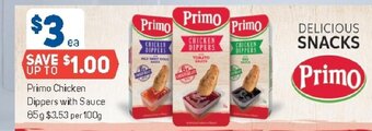 Foodland Primo Chicken Dippers with Sauce 85g offer