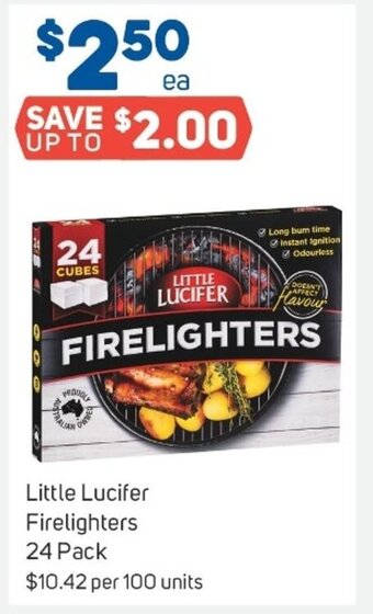 Foodland Little Lucifer Firelighters 24 Pack offer