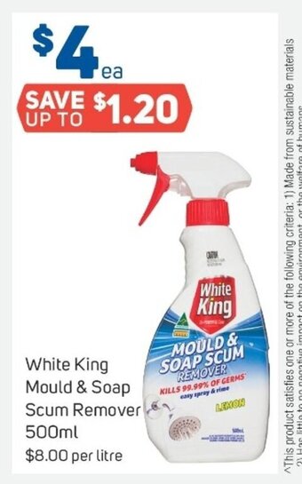 Foodland White King Mould & Soap Scum Remover 500ml offer