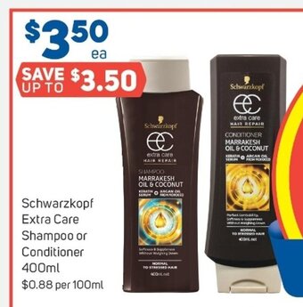 Schwarzkopf Extra Care Shampoo or Conditioner 400ml