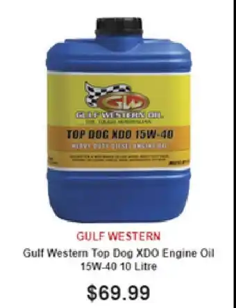 SuperCheap Auto Gulf Western - Gulf Western Top Dog XDO Engine Oil 15W-40 10 Litre offer