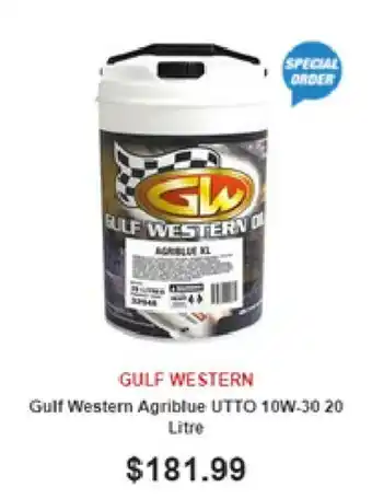 SuperCheap Auto Gulf Western - Gulf Western Agriblue UTTO 10W-30 20Litre offer