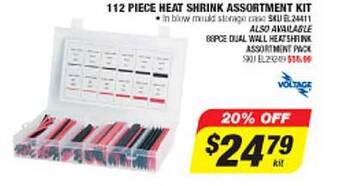 112 Piece Heat Shrink Assortment Kit Voltage