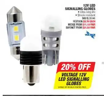 Autobarn 12v Led Signalling Globes offer