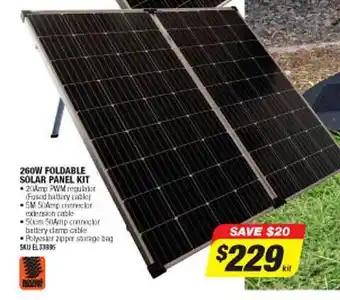Autobarn 260w Foldable Solar Panel Kit offer