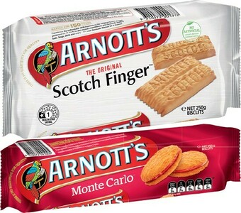 IGA Arnott's Scotch Finger or Cream Biscuits 200-250g Selected Varieties offer