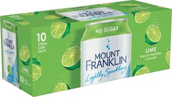 IGA Mount Franklin Lightly Sparkling 10x375mL Selected Varieties offer