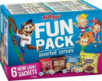IGA Kelloggu2019s Fun Pack Assorted Breakfast Cereal 6 Pack 170g offer