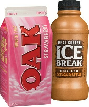 IGA Oak or Ice Break Coffee Flavoured Milk 500-600mL Selected Varieties offer