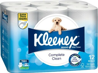 IGA Kleenex Complete Clean Toilet Roll 12 Pack offer