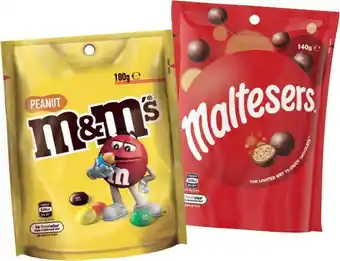 IGA M&M's, Pods or Maltesers Share Pack 120-180g Selected Varieties offer