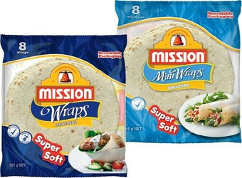 IGA Mission Wraps or Mini Wraps 6-8 Pack Selected Varieties offer