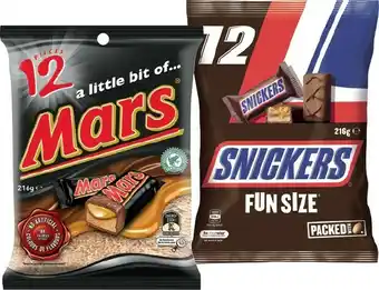 IGA Mars, M&M's or Skittles Original Fun Size 132-216g Selected Varieties offer