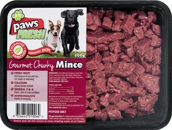 IGA Paws Fresh Dog Food Gourmet Chunky Mince 600g (From the Meat Dept) offer