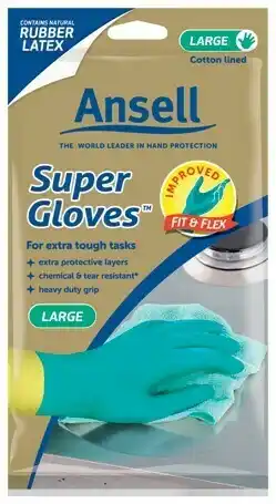 IGA Ansell Super Gloves Small, Medium or Large 1 Pack offer