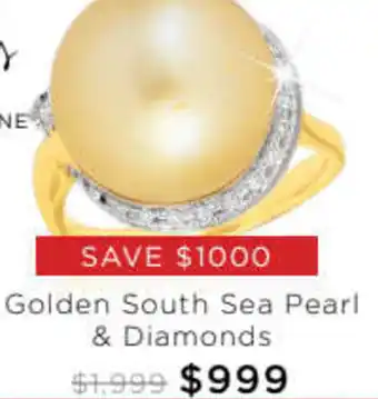 Grahams Jewellers Golden South Sea Pearl & Diamonds offer