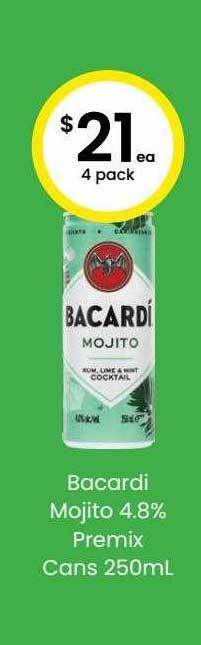 The Bottle O Bacardi Mojito 4.8% Premix offer