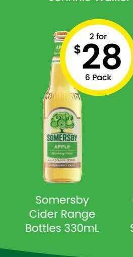 The Bottle O Somersby Cider Range offer
