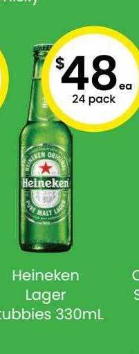 Heineken Lager Stubbies