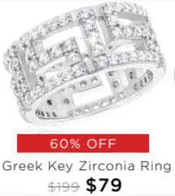 Grahams Jewellers Greek Key Zirconia Ring offer