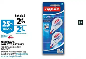 Auchan Mini Rubans Correcteurs Tipp Ex aanbieding