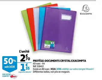 Protège-Documents Crystal Exacompta