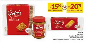 Intermarché Lotus Speculoos Koekejes Of Smeerpasta aanbieding