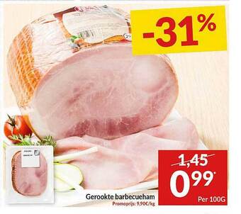 Intermarché Gerookte Barbecueham aanbieding
