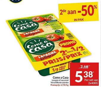 Intermarché Come A Casa Lasagne Of Macaroni aanbieding