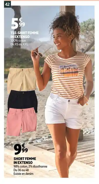 Auchan Short Femme In Extenso aanbieding