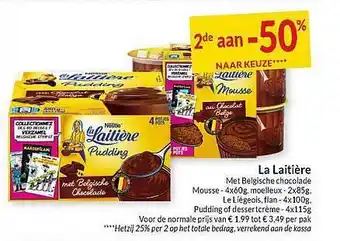 Intermarché La Laitiere Met Belgische Chocolade aanbieding