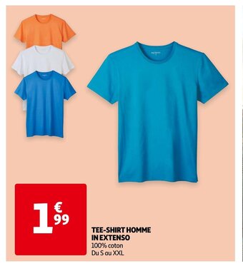 Auchan Tee-shirt Homme In Extenso aanbieding