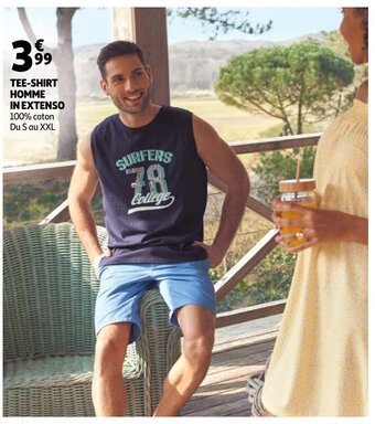 Auchan Tee-shirt Homme In Extenso aanbieding
