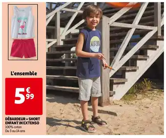 Auchan Débardeur + Short Enfant in Extenso aanbieding