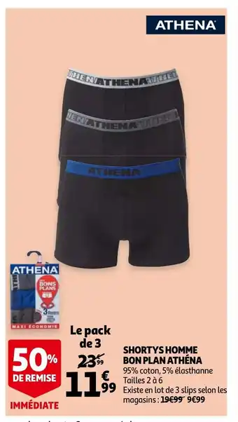 Auchan Shortys Homme Bon Plan Athéna aanbieding