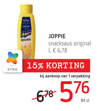 Spar Joppie snacksaus original aanbieding