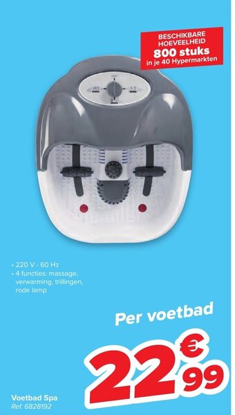 Carrefour Voetbad Spa aanbieding