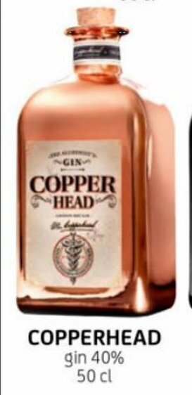 BelBev Copperhead gin 40% 50 cl aanbieding