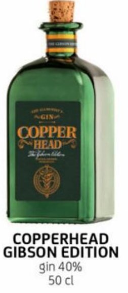 BelBev Copperhead Gibson Edition gin 40% 50 cl aanbieding